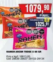 Maxiconsumo Arcor - ramen todos x 65 gr oferta