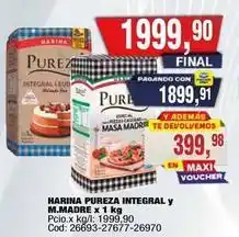 Maxiconsumo Pureza - harina pureza integral y m.madre x 1 kg oferta
