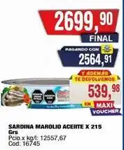 Maxiconsumo Marolio - sardina aceite x 215 grs oferta