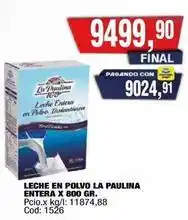 Maxiconsumo La paulina - leche entera en polvo instantanea oferta