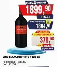 Maxiconsumo Vino s.a.m.tor tinto 1125 cc oferta