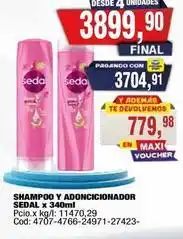 Maxiconsumo Sedal - shampoo y adicionador oferta