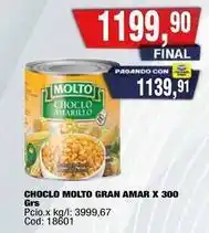 Maxiconsumo Molto - choclo molto gran amar x 300 grs oferta