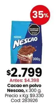 Coto Nestlé - cacao en polvo, x 300 g. cod: 283926 oferta