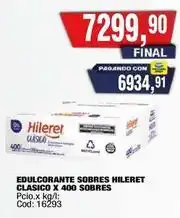 Maxiconsumo Hileret - edulcorante sobres clasico x 400 sobres oferta