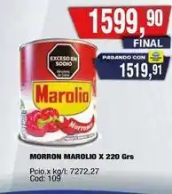 Maxiconsumo Marolio - morron x 220 grs oferta
