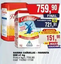 Maxiconsumo Cañuelas - harina cañuelas - favorita 000 x1 kg oferta