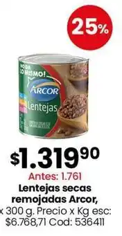 Coto Arcor - lentejas secas remojadas oferta