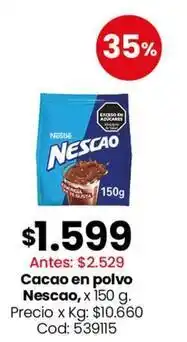 Coto Nestlé - cacao en polvo oferta