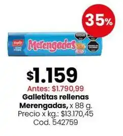 Coto Merengadas - galletitas rellenas oferta