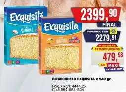 Maxiconsumo Exquisita - bizcochuelo oferta