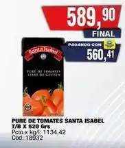 Maxiconsumo Santa isabel - pure de tomates oferta