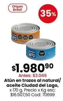 Coto Ciudad del lago - atún en trozos al natural/aceite oferta