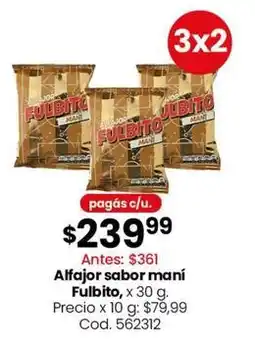 Coto Fulbito - alfajor sabor maní oferta