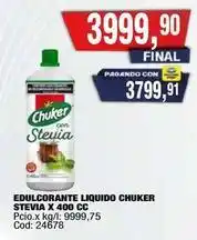 Maxiconsumo Chuker - edulcorante liquido stevia x 400 cc oferta