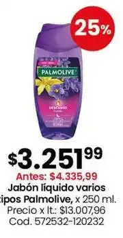 Coto Palmolive - jabón líquido varios tipos oferta