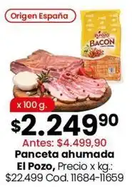 Coto Origen - panceta ahumada oferta