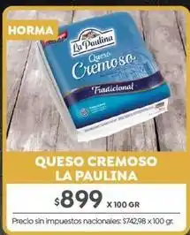 Jumbo La paulina - queso cremoso oferta