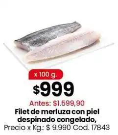 Coto Filet de merluza con piel despinado congelado oferta