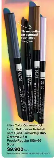 Avon Avon - ultra color glimmerstick lápiz delineador retráctil para ojos diamonds y duo chrome oferta