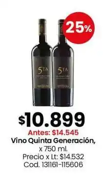 Coto Vino quinta generación, x 750 ml. cod. 131161-115606 oferta
