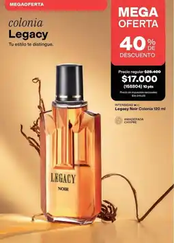 Avon Natura - legacy noir colonia oferta