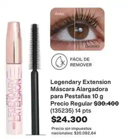Avon Avon - legendary extension máscara alargadora para pestañas oferta