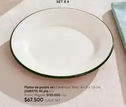 Avon Platos de postre x4 | cerámica (208979) oferta