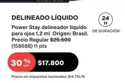 Avon Origen - delineado líquido power stay delineador líquido para ojos oferta
