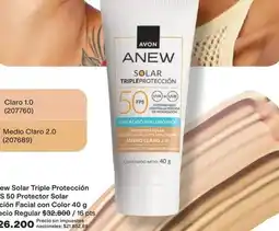 Avon Avon - solar triple protección fps 50 protector solar facial con color 40 g oferta