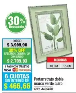 Rio Shop Deco Portarretrato doble marco verde claro oferta