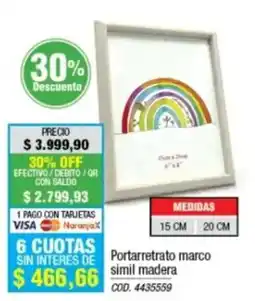 Rio Shop Deco Portarretrato marco simil madera oferta