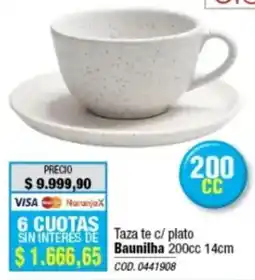 Rio Shop Deco Baunilha taza te c plato oferta