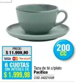 Rio Shop Deco Pacifico taza de té c/plato oferta