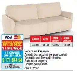 Rio Shop Deco Sofa cama Ravenna oferta
