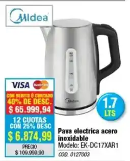Rio Shop Deco Midea pava electrica acero inoxidable oferta