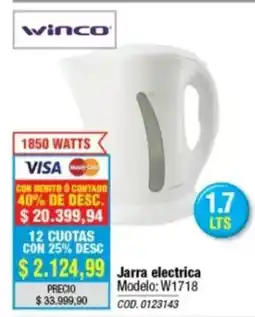 Rio Shop Deco Vinco jarra electrica oferta