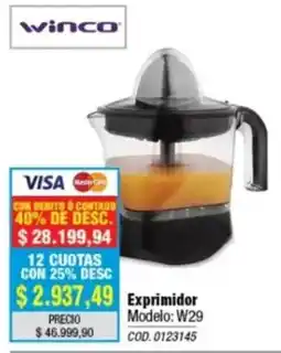 Rio Shop Deco Winco exprimidor oferta