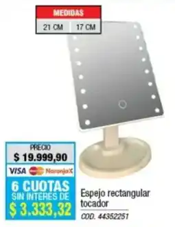 Rio Shop Deco Espejo rectangular tocador oferta