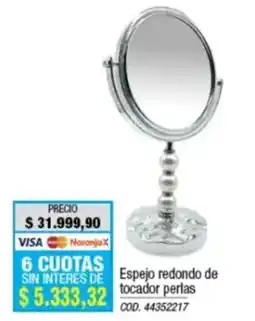 Rio Shop Deco Espejo redondo de tocador perlas oferta