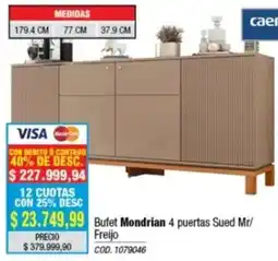 Rio Shop Deco Caer bufet mondrian 4 puertas sued mr/freijo oferta