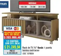 Rio Shop Deco Oasis rack de tv 70" oferta