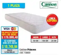 Rio Shop Deco Cannon colchon princess oferta