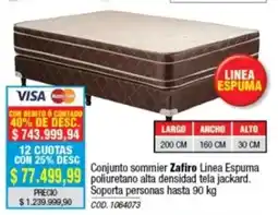 Rio Shop Deco Zafiro conjunto sommier linea espuma oferta