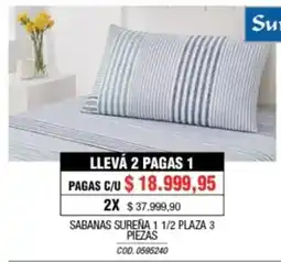 Rio Shop Deco Sureña sabanas 1 1/2 plaza 3 piezas oferta
