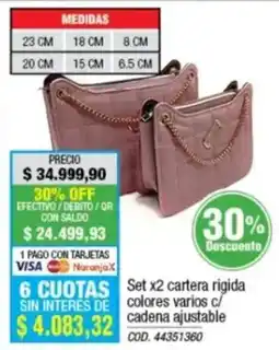 Rio Shop Deco Set x2 cartera rigida oferta