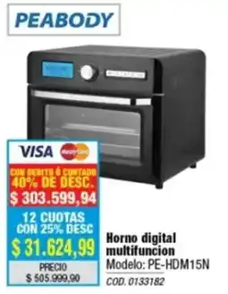 Rio Shop Deco Peabody horno digital multifuncion oferta