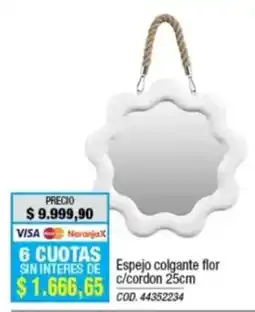 Rio Shop Deco Espejo colgante flor oferta