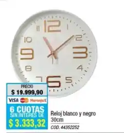 Rio Shop Deco Reloj blanco y negro oferta