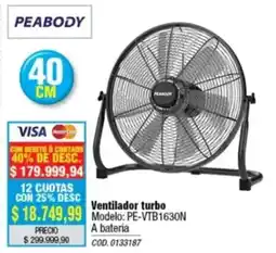 Rio Shop Deco Peabody ventilador turbo oferta